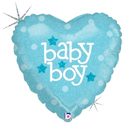 Party Balloon Baby Boy Heart Foil Balloon 18" 