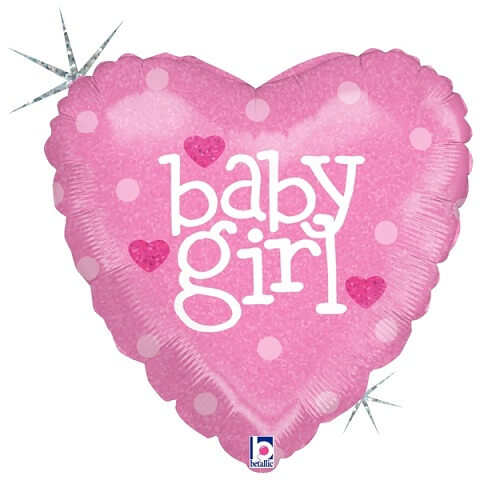 Party Balloon Baby Girl Heart Foil Balloon 18" 