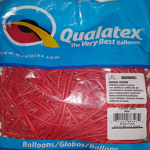 Party Balloon 160 Q Red Latex Balloon