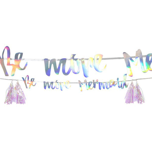 Party Balloon Bunting We Heart Mermaid Tassel Garland - 3m