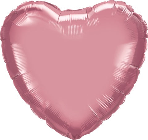 Party Balloon Chrome mauve 18" Heart Foil Balloon 