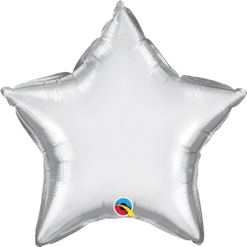20"Chrome silver Star Foil Balloon