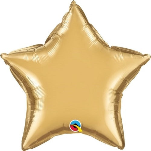 20" Gold Chrome star Foil Balloon 