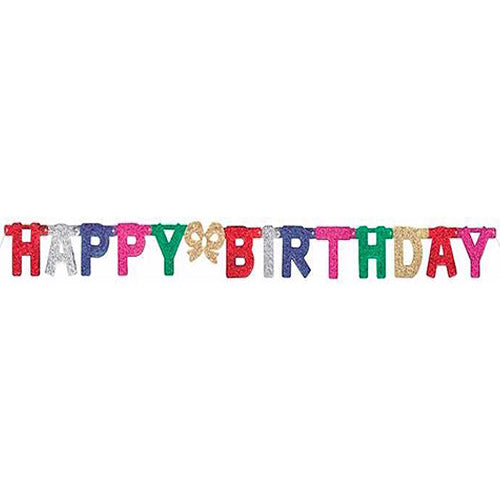 Party Balloon Birthday Glitter Letter Banner 