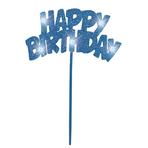 Party Balloon Birthday Flashing Pick Decorations-Blue 