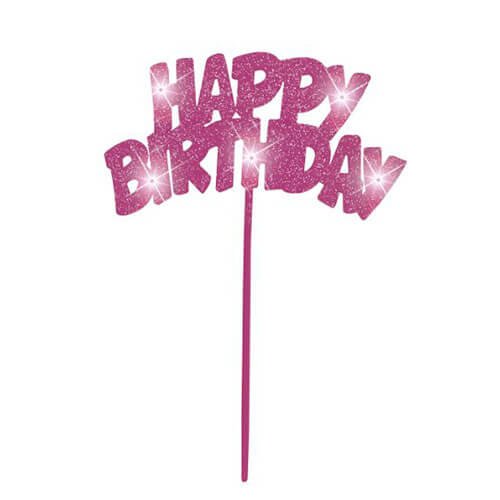 Party Balloon Birthday Flashing Pick Decorations-Pink 