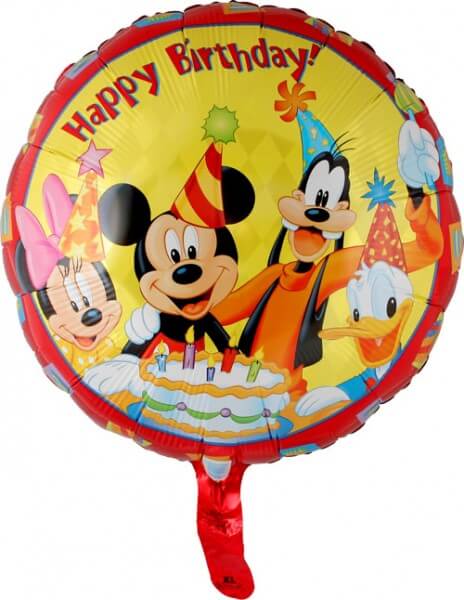 Party Balloons 18" Mickey &amp; Friends Happy Birthday Foil Balloon S60
