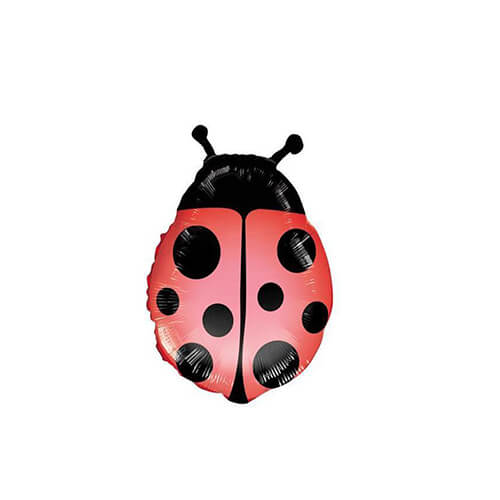 Party Balloon 9" Mini Shape Red Lady Bug Foil Balloon