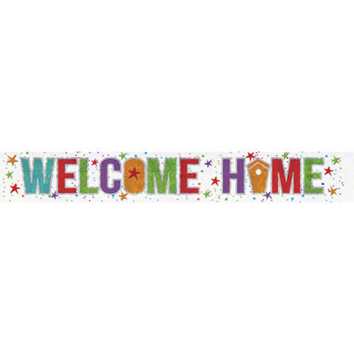 Party Balloon Welcome Home Foil Banner - 2.7m