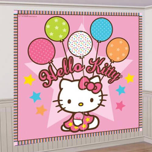 Party Balloon Hello Kitty Flowers Party Scene Setter Add-On