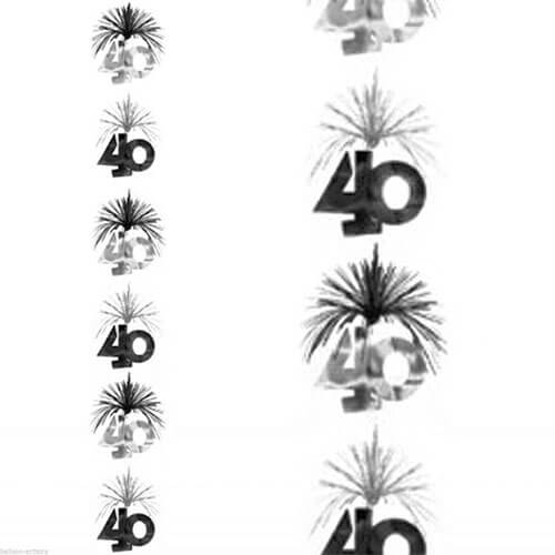 Party Balloon 40th B'day Cascade Column
