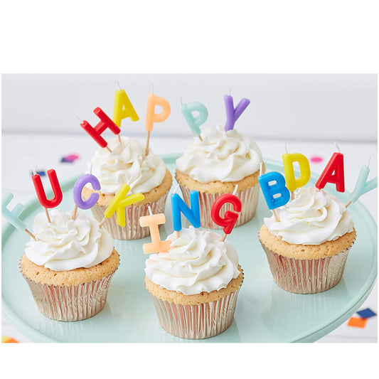 HAPPY FUCKING BDAY BIRTHDAY CANDLES