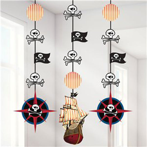 Party Balloon Pirate's Map Hanging Cutouts - 91cm