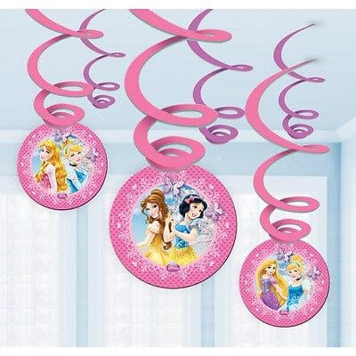 Party Balloon Disney Princess Sparkle Hanging Swirls