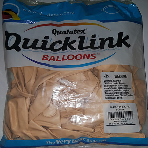 Party Balloon Q-link 12" Blush Latex Balloon