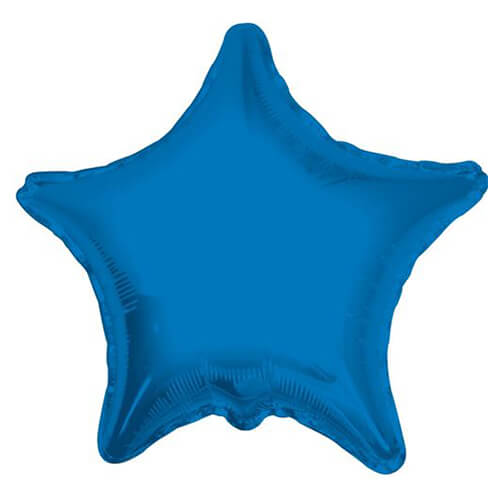 Party Balloon 18" Metallic Blue  Star Foil Balloon A10