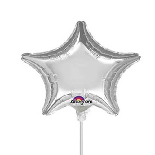 Party Balloon 4" Metallic Silver Star Foil Balloon A10