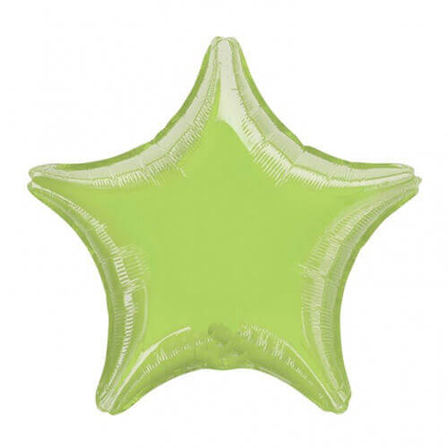 Party Balloon 9" Metallic Lime Green Star Foil Balloon A10