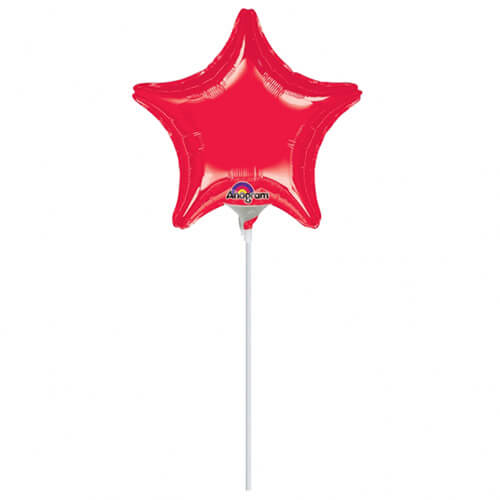 Party Balloon 9" Metallic Red Star Foil Balloon A10