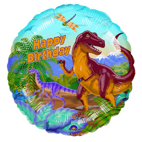 Party Balloon Dinosaur Party Round Foil Balloon