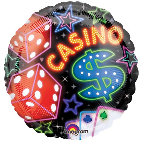 Party Balloon 18" Casino Balloon 1Ct