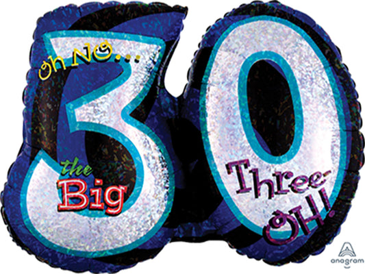 Party Balloon Large Shape AM Oh No 30 (PRSM) P40