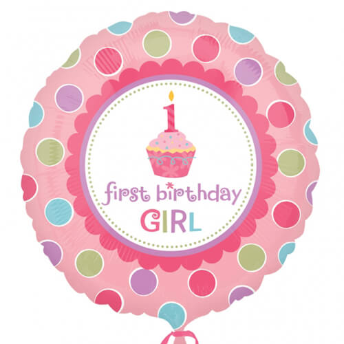 Party Balloon 18" Sweet Little Cupcake Girl Foil Balloon S40