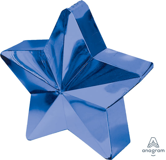 S60 AMSCAN STAR FOIL BLLN WEIGHT-LT.BLU