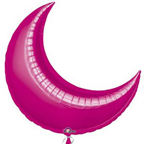 Party Balloon 35" Fuchsia Crescent Foil Balloon P30 