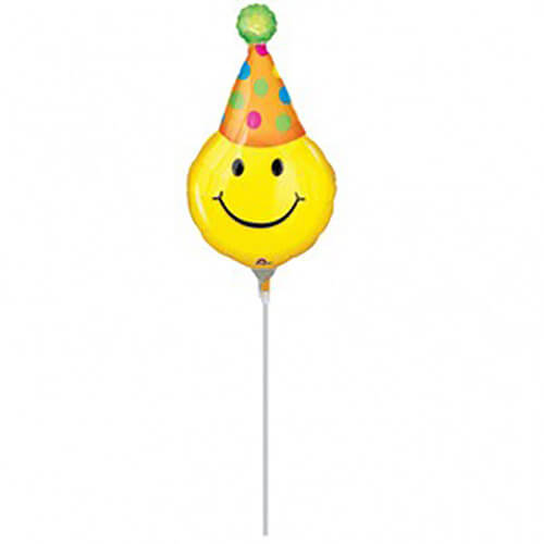 Party Balloon 9" Party Hat Smiles Small Foil Balloon A30