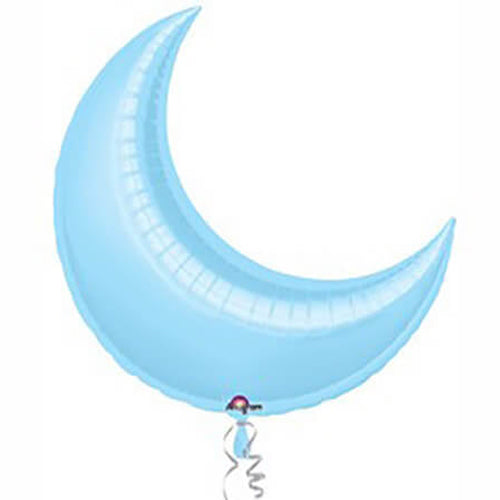 Party Balloon 35" Pastel Blue Crescent Foil Balloon P30