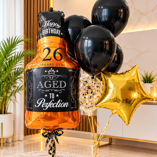 26th Birthday  Confetti Balloon Bouquet