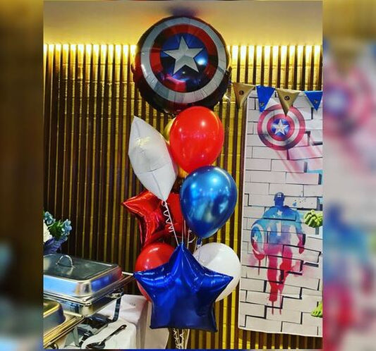 Avenger Theme Latex and Foil Balloon Bouquet