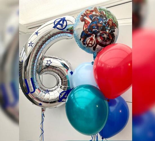 Avenger Theme 6th Birthday Balloon