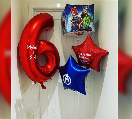 Avenger Star Foil Balloon Bouquet