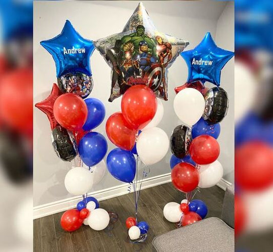 Avenger Theme Latex Balloon Bunch