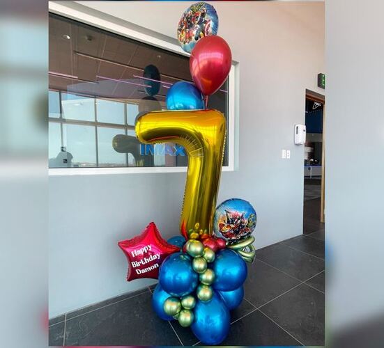 7th Birthday Avengers Cluster Balloon Bouquet
