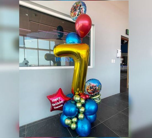 7th Birthday Avengers Cluster Balloon Bouquet