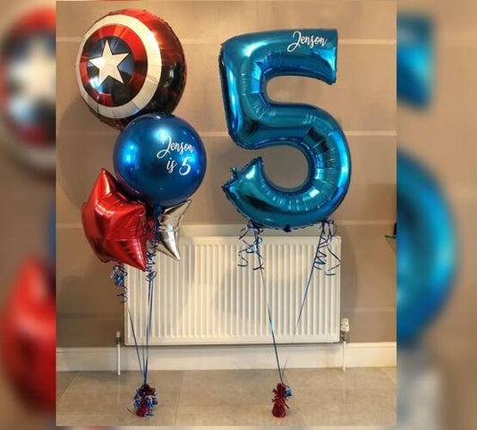 Happy Birthday Avenger Theme Balloon Bouquet
