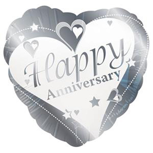 Balloons Party Celebrate Loving Hearts Happy Anniversary Balloon - 18" Foil
