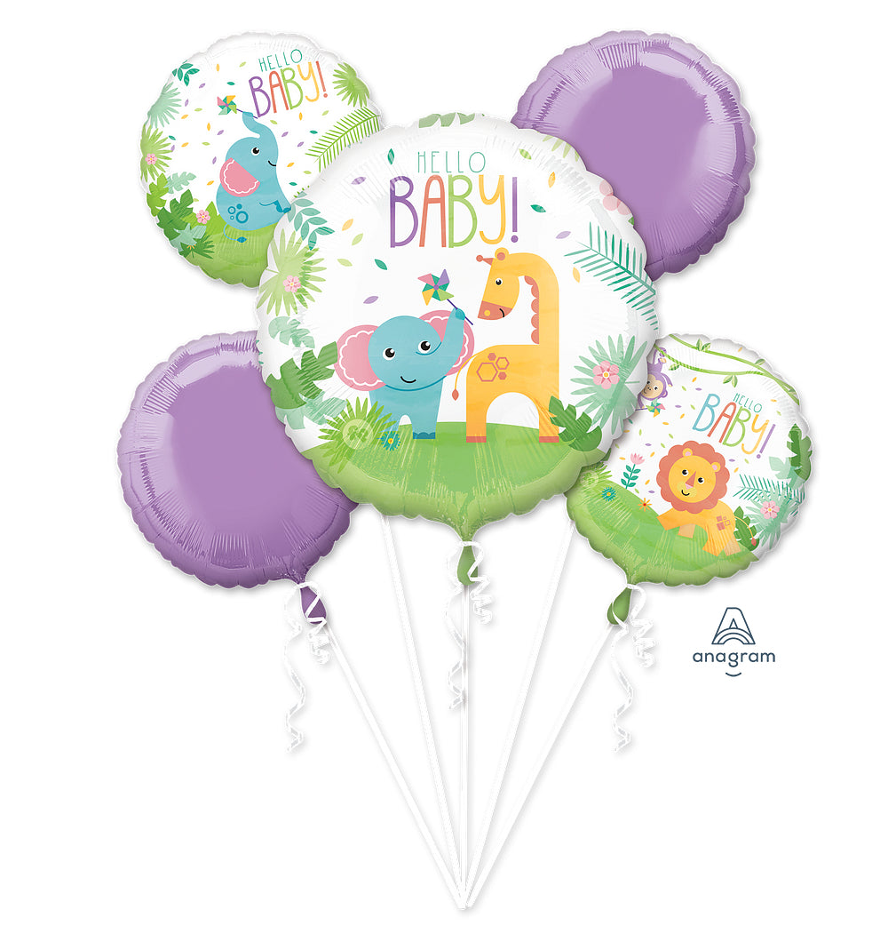 Oh Baby Purple Foil Balloon Bouquet