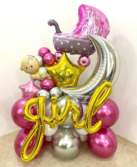 Party Baloon Baby Girl Bouquet 5