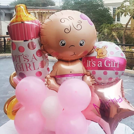 Party Baloon Baby Girl Bouquet 8