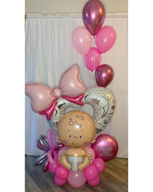 Party Baloon Baby Girl Bouquet 12