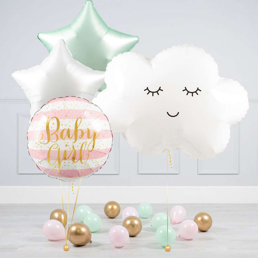 Baby Girl Cloud Inflated Balloon Packag
