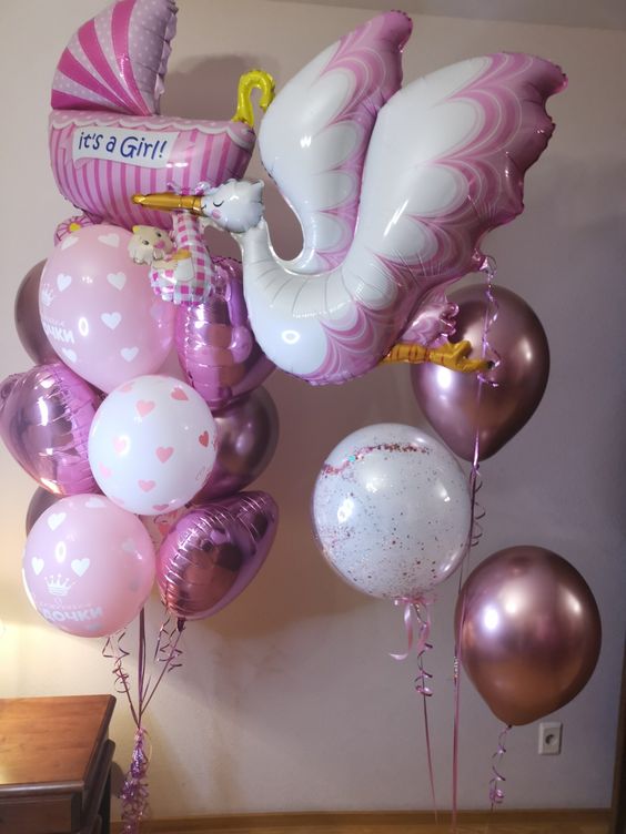 Party Baloon Baby Girl Bouquet 40