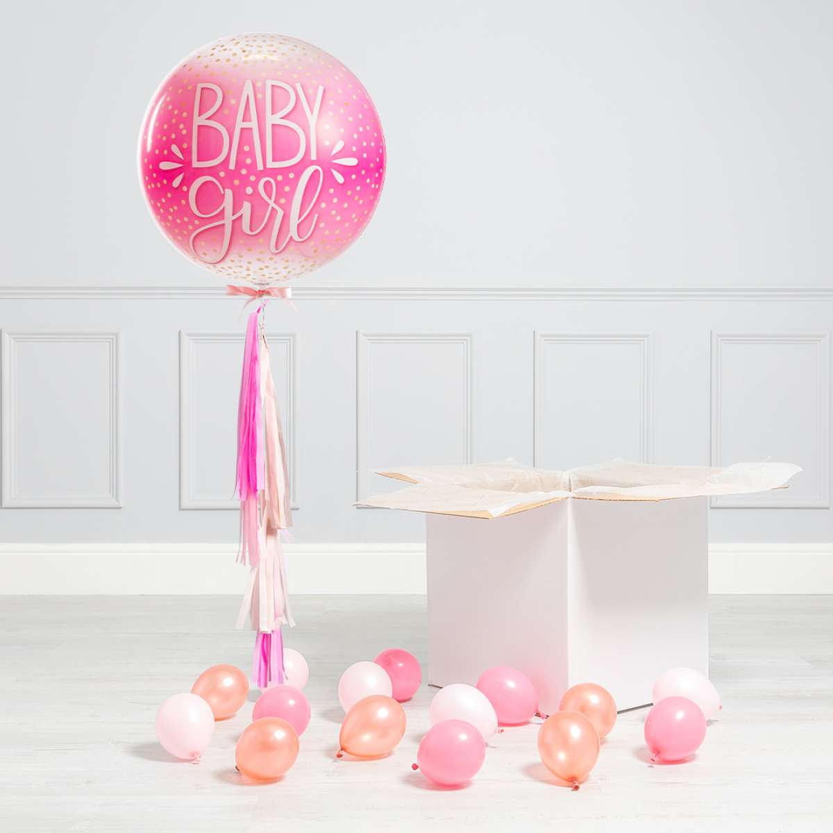 New Baby Girl Inflated Bubble Balloon
