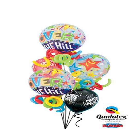 Party Balloon Over The Hill Stars Bubble Balloons Bouquet