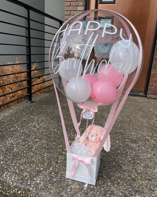 Pink Basket Bouquet  Happy birthday  
