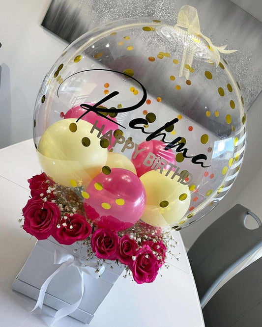 Red and Yellow Basket Bouquet   